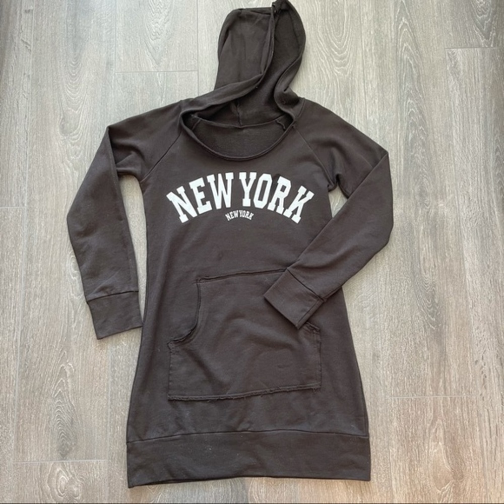 Long New York Hoodie - Brown